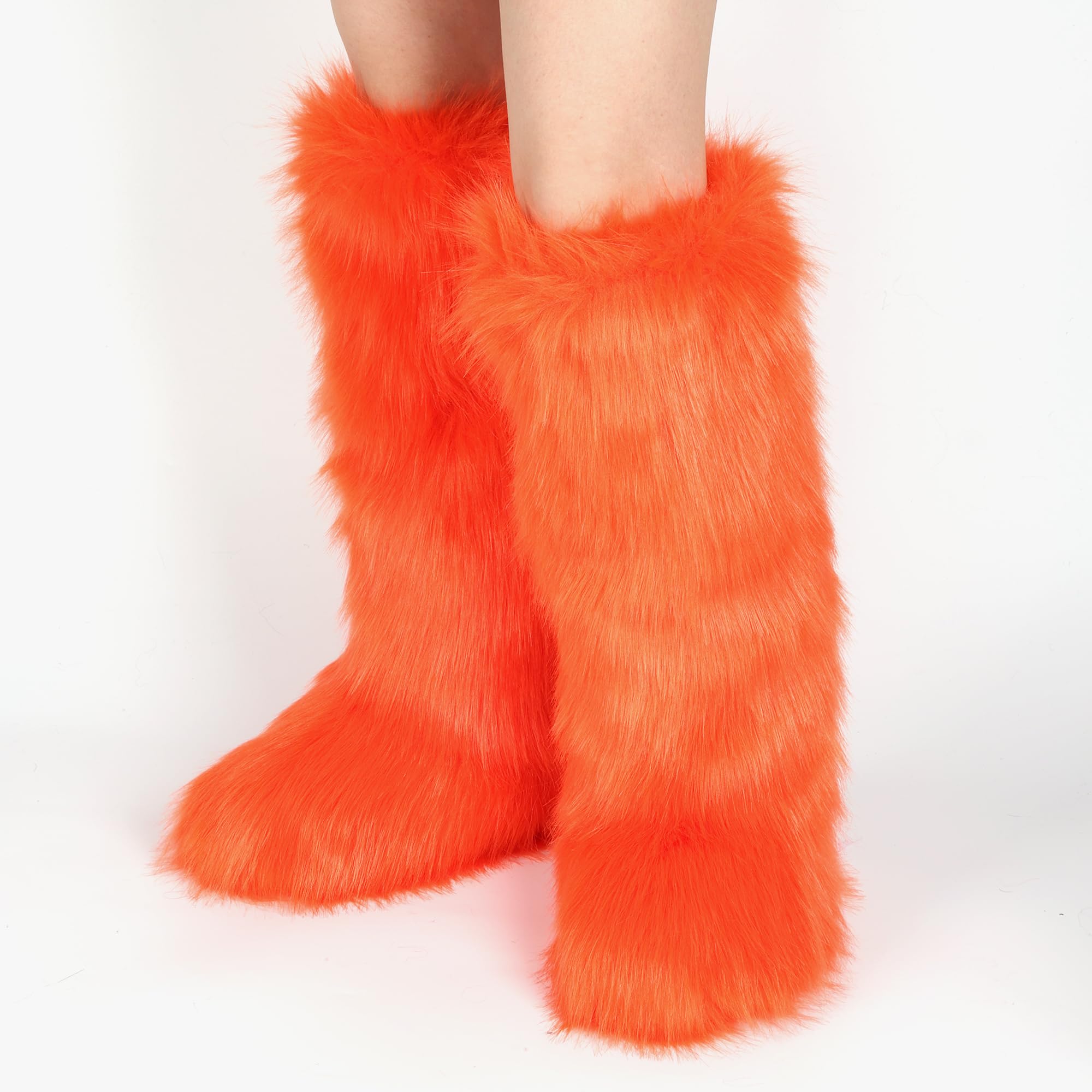 ZVC Botas de nieve hasta la rodilla para mujer, color negro, ribete de piel sintética, aisladas, antideslizantes, para invierno, talla 11