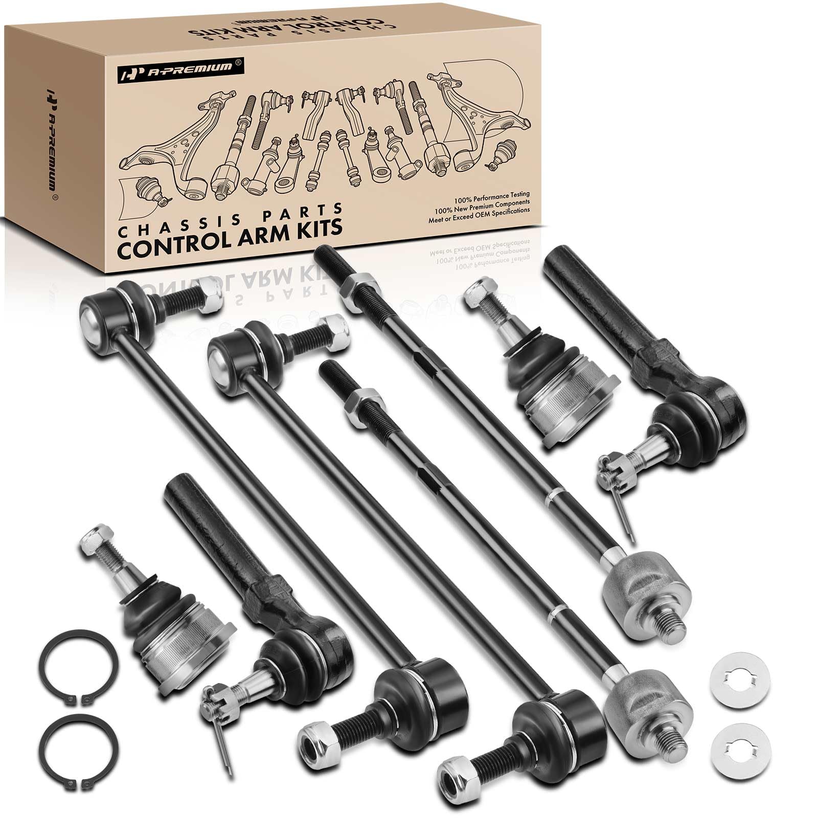 Complete Tie Rod End Set For 2011-2013 Kia Sorento – Front Left & Right Inner/Outer, 4-Piece Kit
