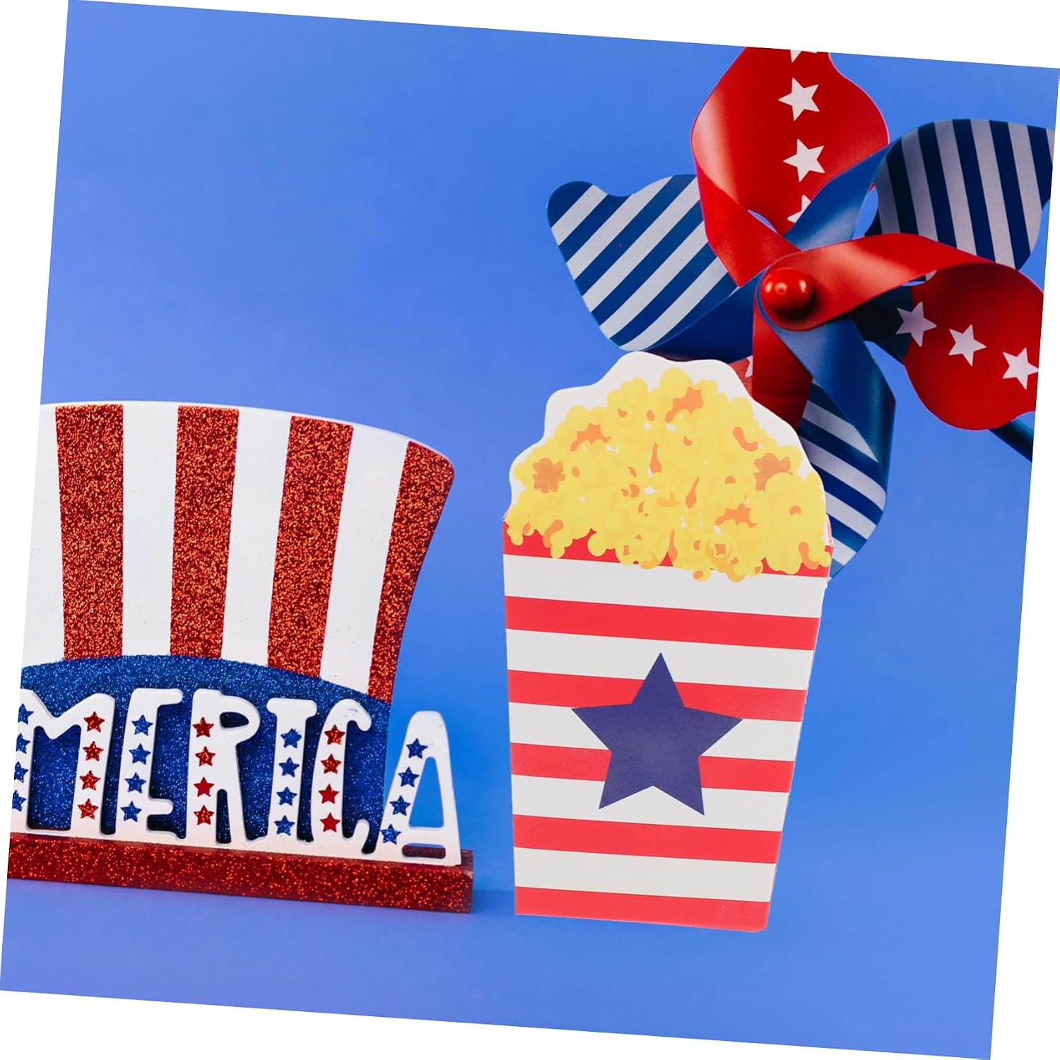 LIFKOME 30Pcs Patriotic Popcorn Boxes for Independence Day Party Supplies Safe Paper Containers for Snacks Candy and Movie for Festivals and Celebrations
