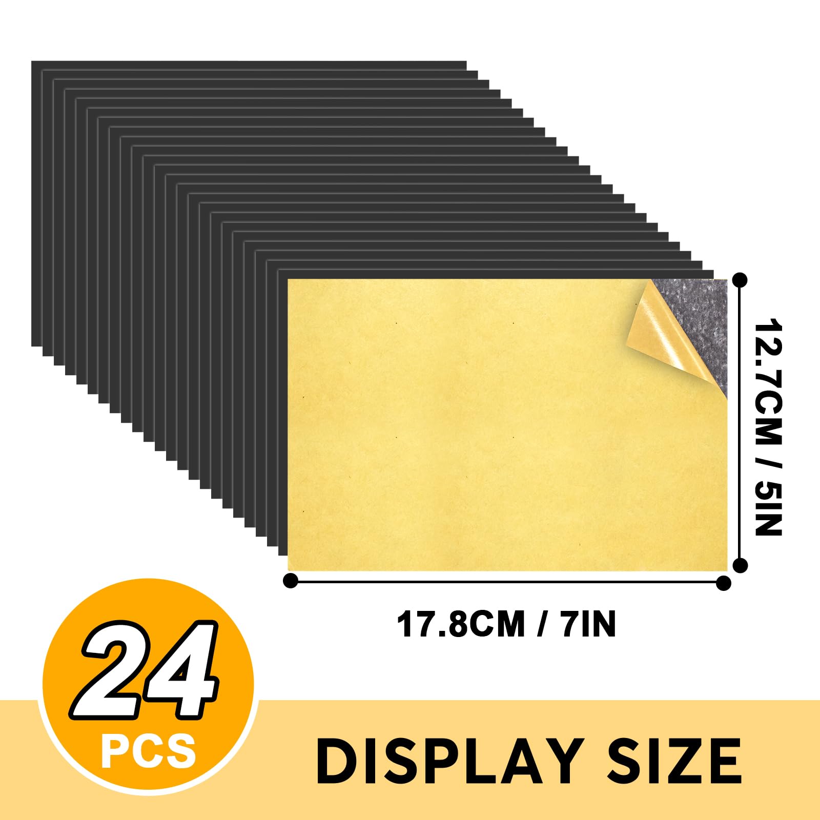 Towjug Hojas adhesivas magnéticas, 5 x 7 pulgadas, 24 piezas, papel magnético para fotos, manualidades, postales, bricolaje, etc.