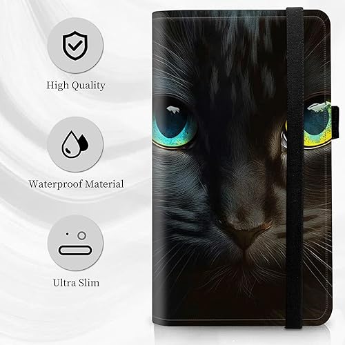 Vista 116 de Funda para chequera personal con diseño de tortuga marina verde, funda de piel sintética para hombres y mujeres, con ranuras para tarjetas, soporte