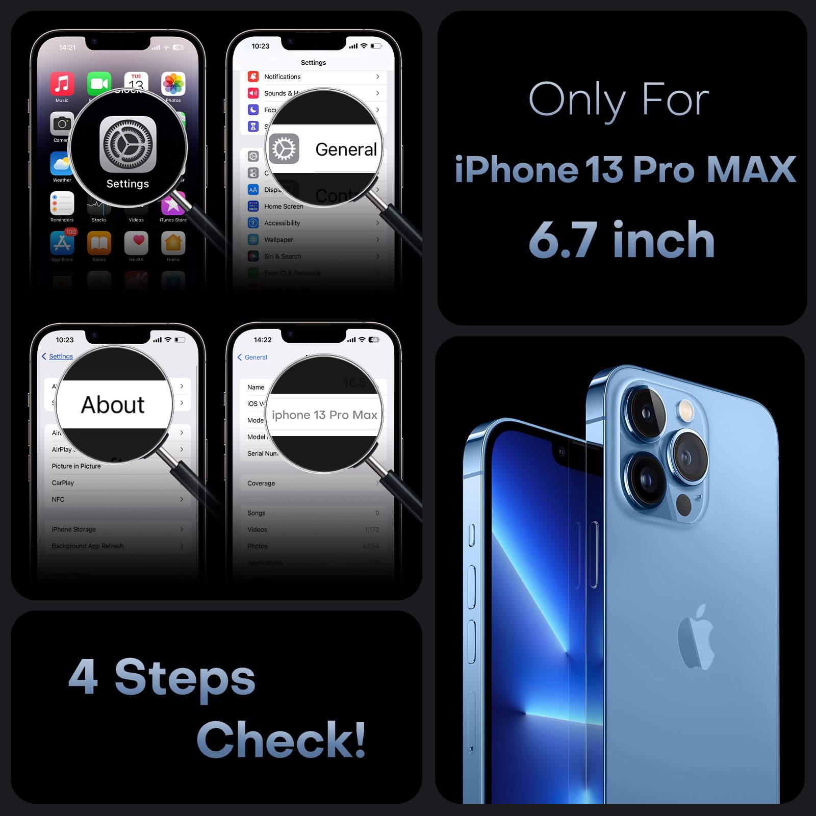 TOCOL Cover Magnetica per iPhone 13 Pro Max 6,7 Pollic, Compatibile con MagSafe, Protezione Fotocamera Integrata, Senza Ingiallimento, Trasparente