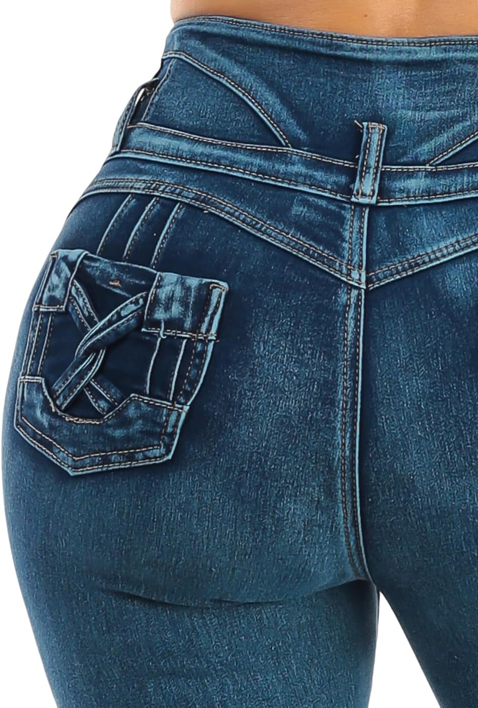 Moda Xpress Super High Waisted Butt Lifting Jeans for Women - Levanta Cola Skinny Jeans