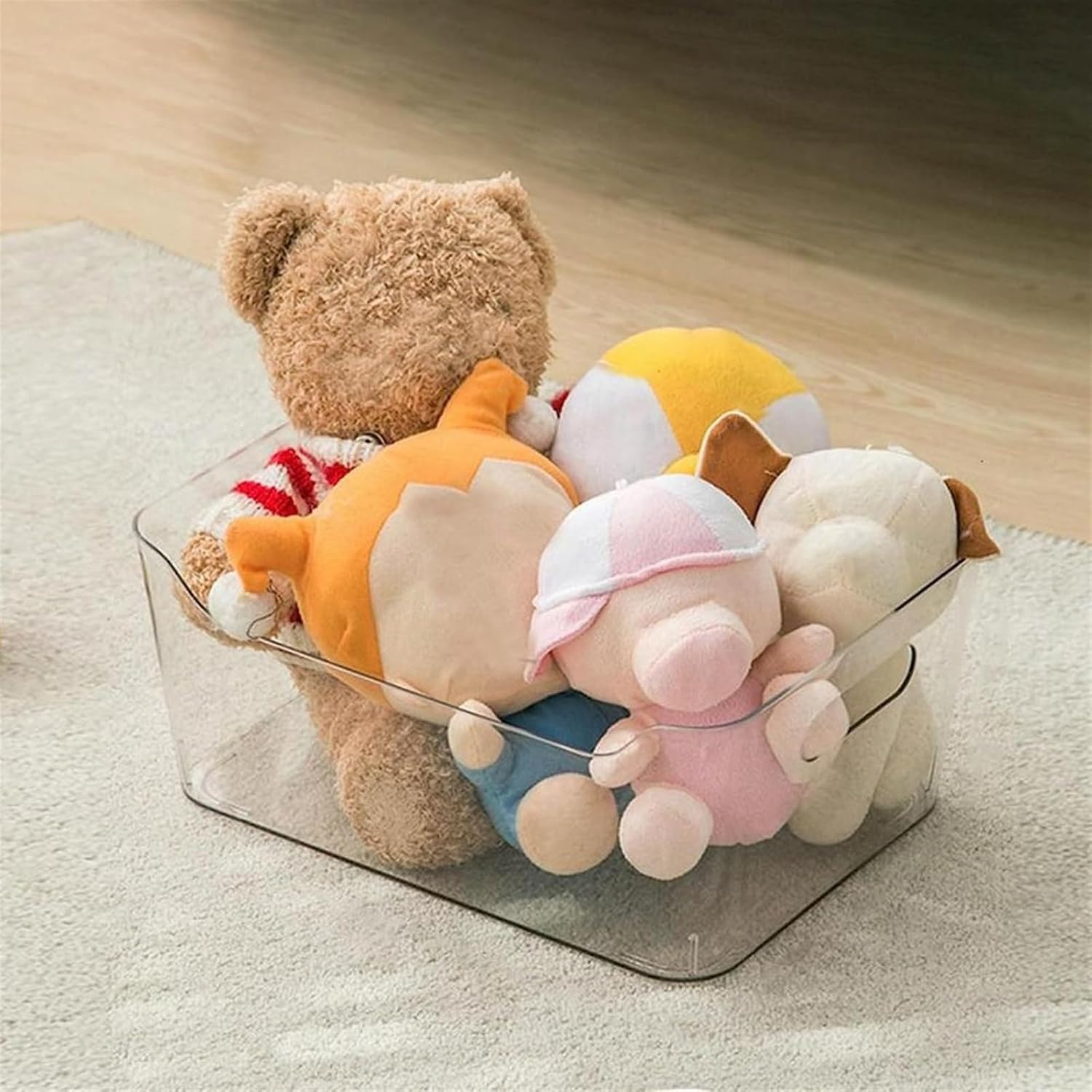 Storage Boxes Cosmetics Storage Basket Fruit Vegetables Refrigerator Organizer Portable Jewelry Screw Box Container Transparent Storage Bins