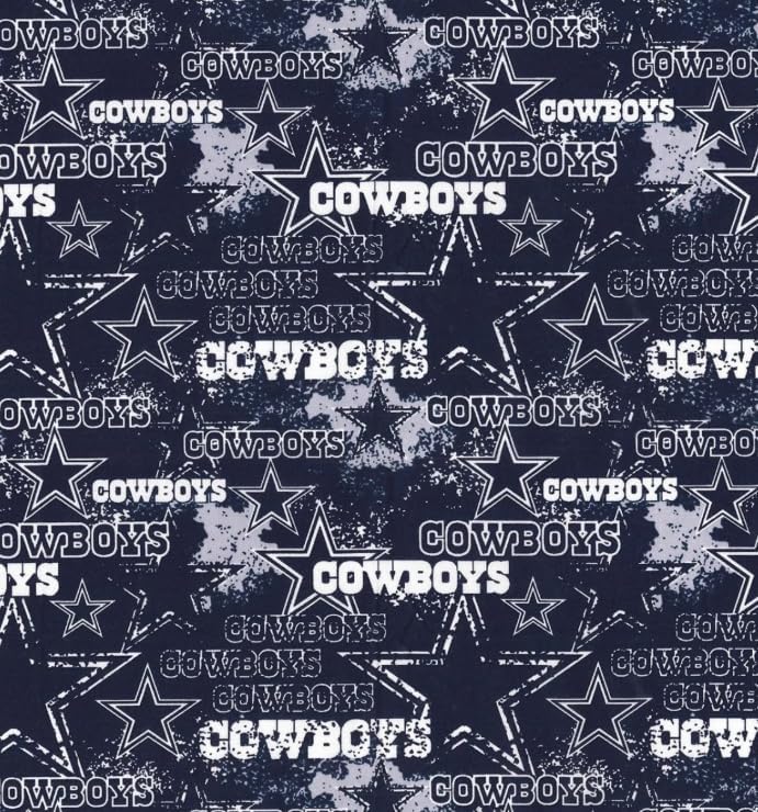 Dallas Cowboys Cotton Fabric - NFL Team Logo Cotton Fabric by The Yard, Fat Quarter, Half Yard, 1 Yard, 2 Yard Cuts