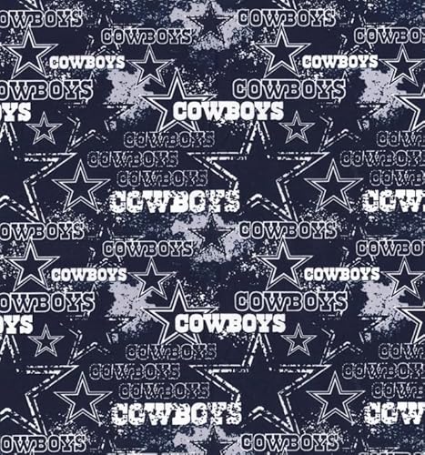 Dallas Cowboys Cotton Fabric - NFL Team Logo Cotton Fabric by The Yard, Fat Quarter, Half Yard, 1 Yard, 2 Yard Cuts