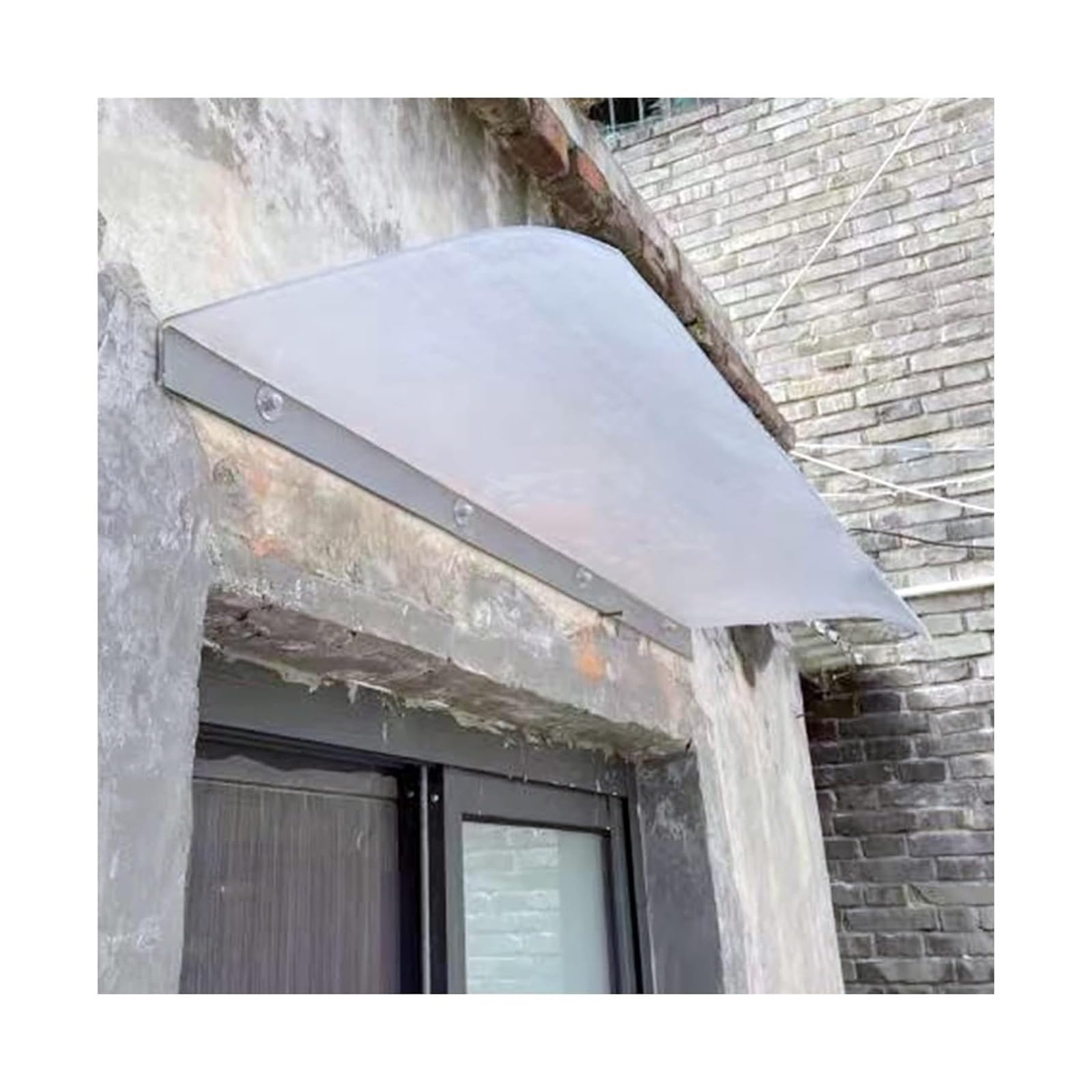 LWJSOCP Outdoor Polycarbonate Canopy Awning UV Protection Soundproof Cover for Doors & Garden Entrance Shelter (40x220cm = 15.7"x86.6")