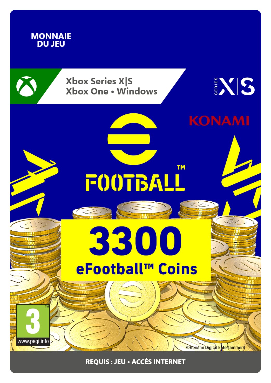 Coin 3300 eFootball pour Xbox et PC Win 10 code de téléchargement - 2