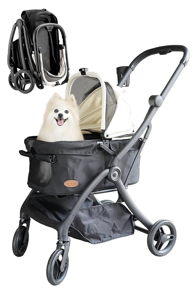 ペットカート AP LAB ワンタッチ式 Amazon.co.jp: ［ AP LAB 公式 ］ ペットカート 超軽量型