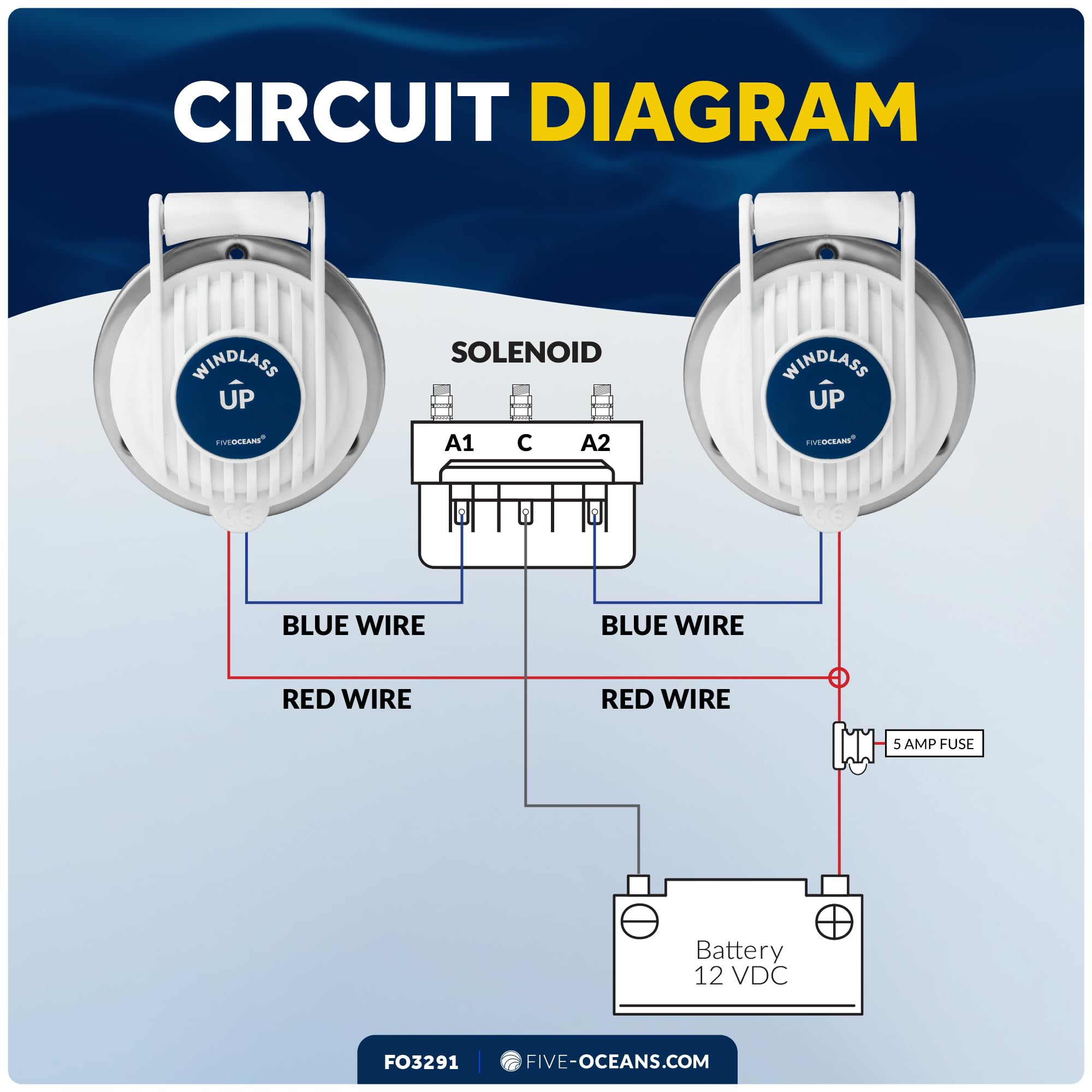Five Oceans Windlass Foot Switch - Covered Anchor Windlass Deck Foot Switch UpDown Single Direction Switches White UV-Stabilized Plastic Hinged Cover 12-24-Volts 5-Amp - FO3291 product thumbnail 7