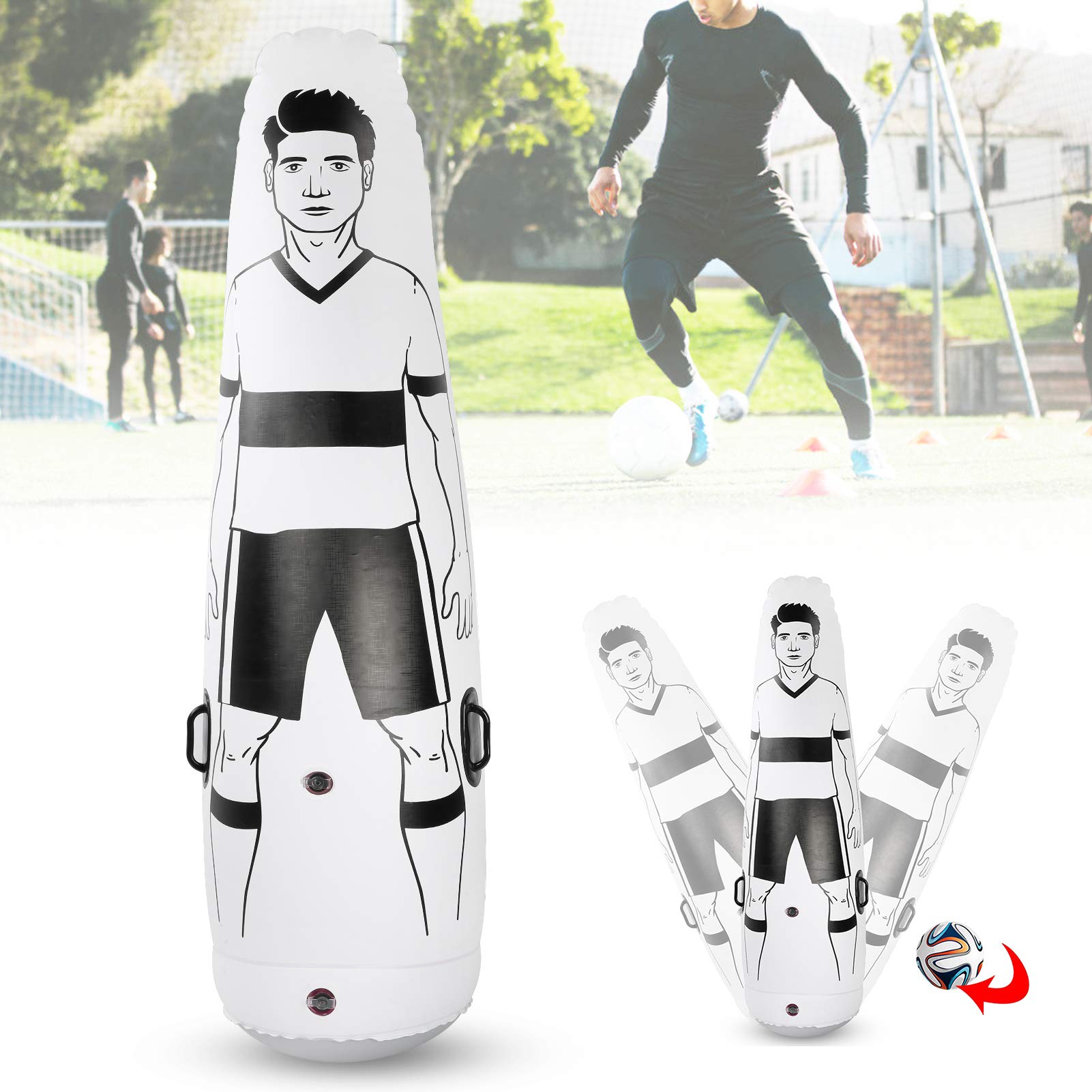 Mannequin Gonflable de Football de défenseur Gonflable, Outil de Formation de Football de Mur de gobelet de Gardien de But de Formation de défenseur Gonflable de Football de PVC