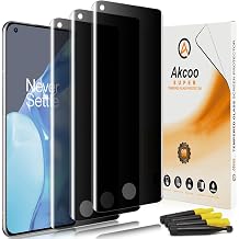 Privacy Screen Protector for OnePlus 9 Pro [3 Pack], UV Tempered Glass, ANTI SPY, Fingerprint-ID Compatible, Sensitive Touch, Scratch Repair