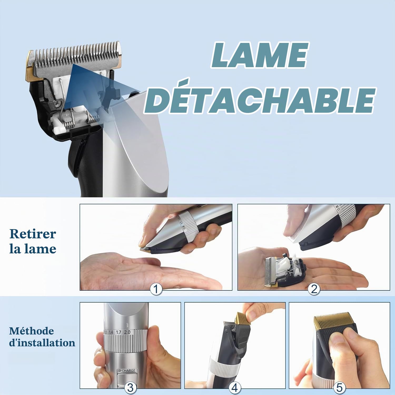 WER9902 Lot de 3 Lames de Rechange compatibles Pana-Sonic WER9902