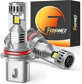 Fahren 9007/HB5 LED Headlight Bulbs,20000 Lumens 600% Brighter 9007 LED Headlights, Real 1:1 6500K Cool White LED Headlight Conversion Kit IP68 Waterproof, Quick Installation, Pack of 2