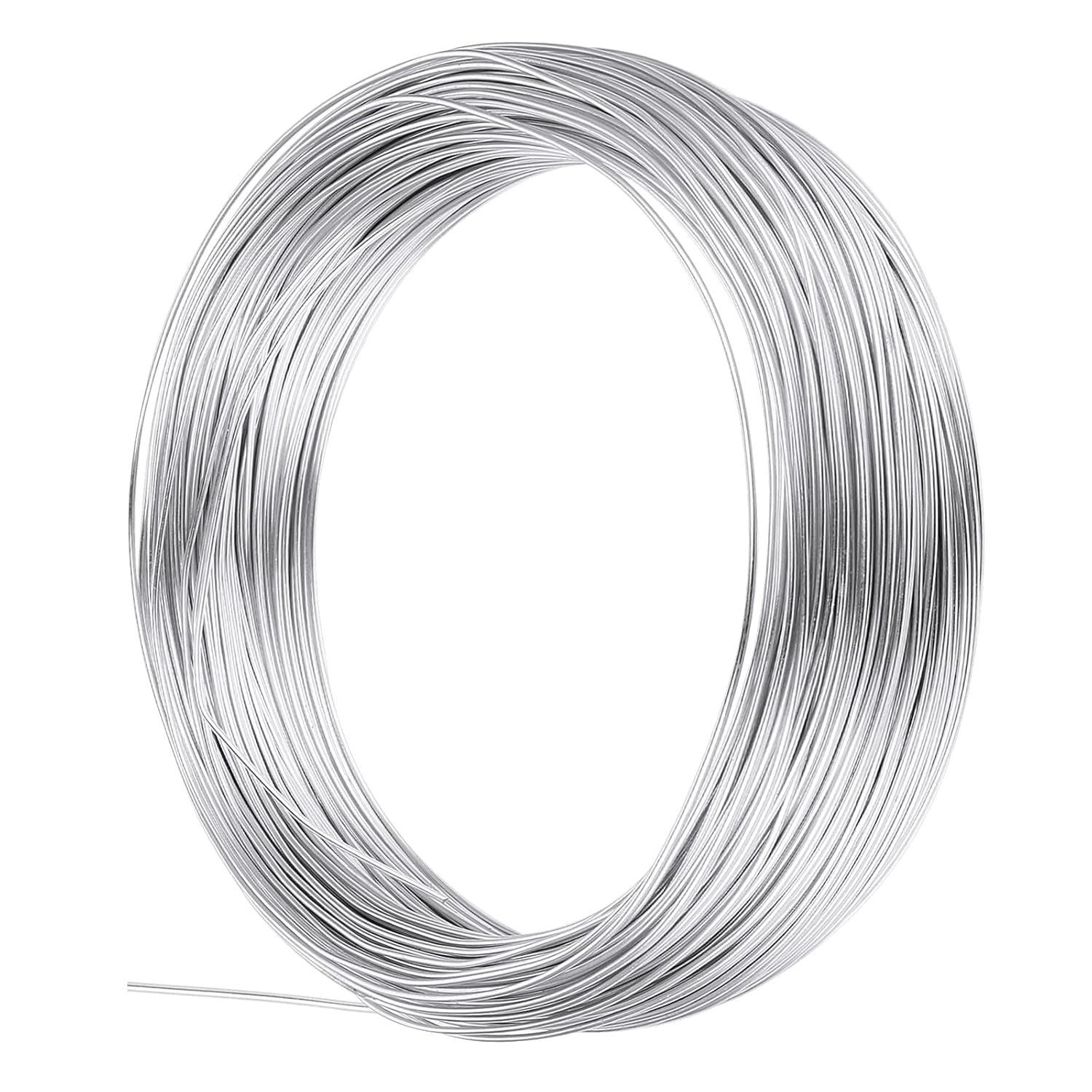 Prasacco 98.4ft/ 30m Aluminum Craft Wire, Craft Silver Wire Thick