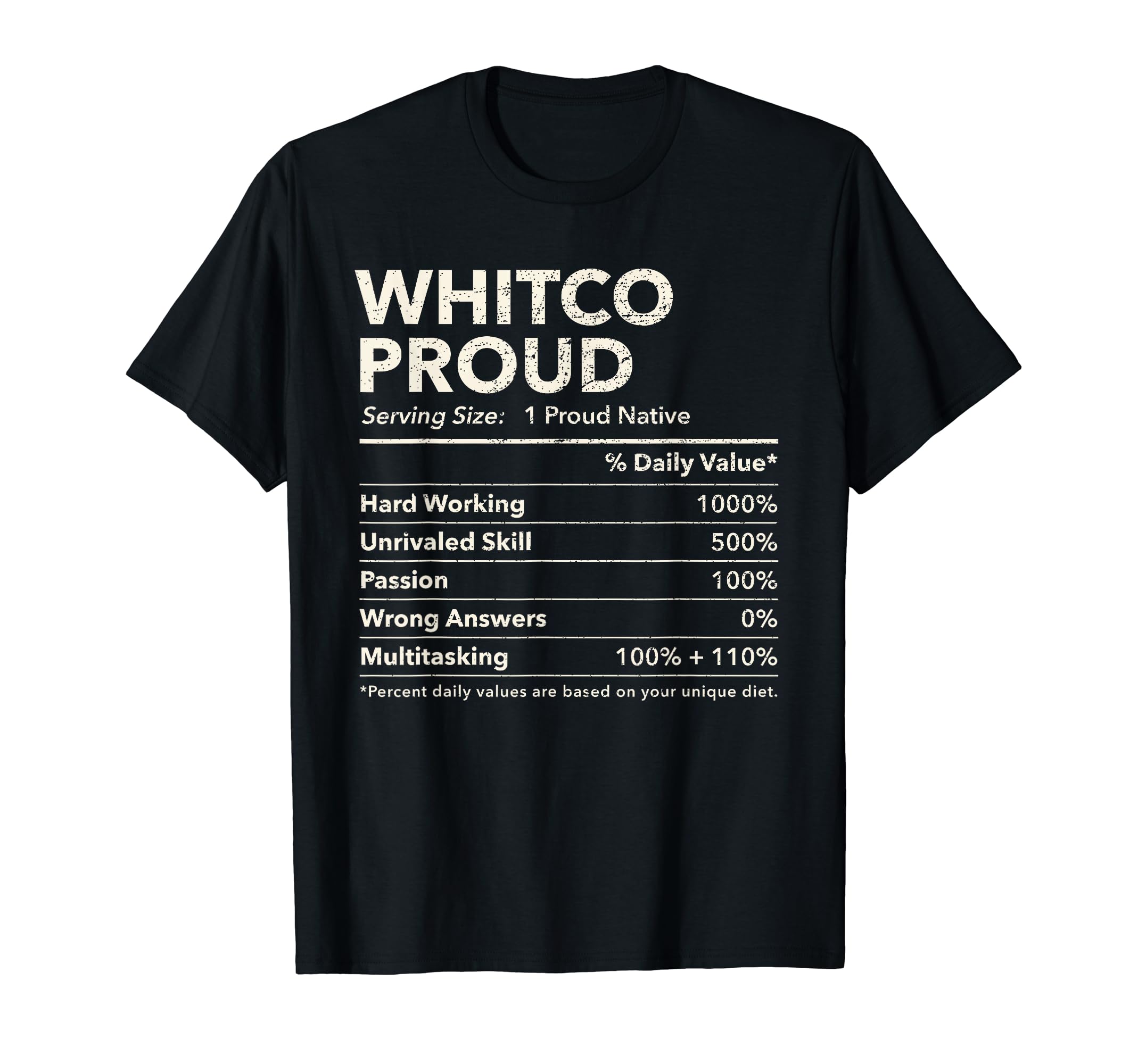 Whitco, Kentucky Proud Nutrition Facts T-Shirt