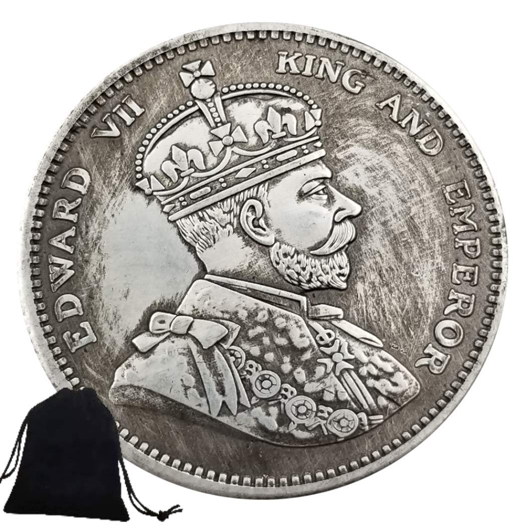Zyzyzk Jearls 1904 United Kingdom Edward Vii British Coins World Coins British Coin-Crown England Uk Old Coin - Funny Commemorative Uk Coins+Kaikbax Gift Bag Favorite Gift