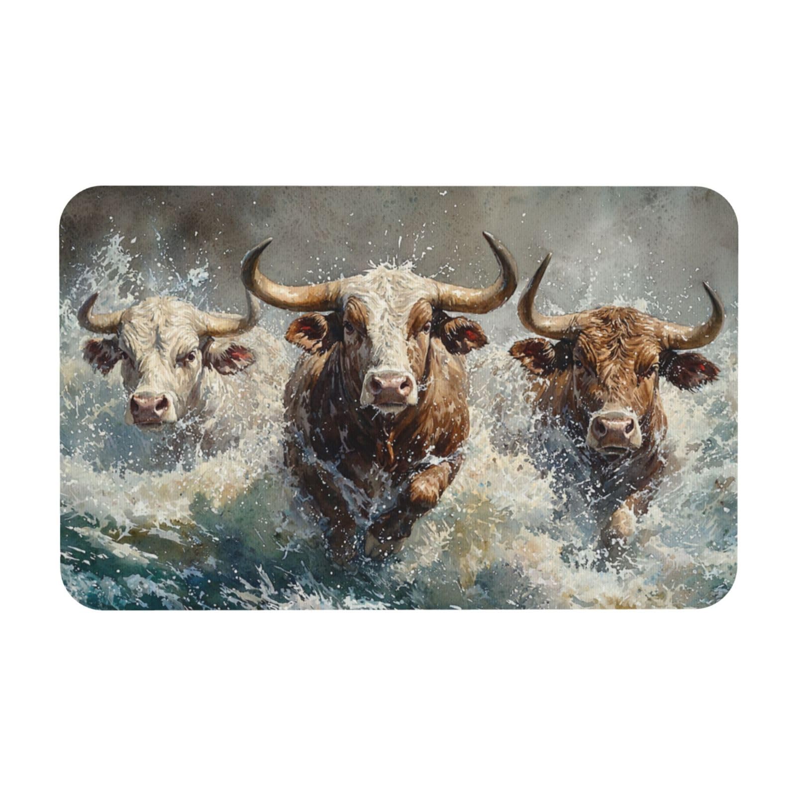 Tapis de sol vache 50x80 antidérapant pour sécuriser la cuisine et la salle de bain