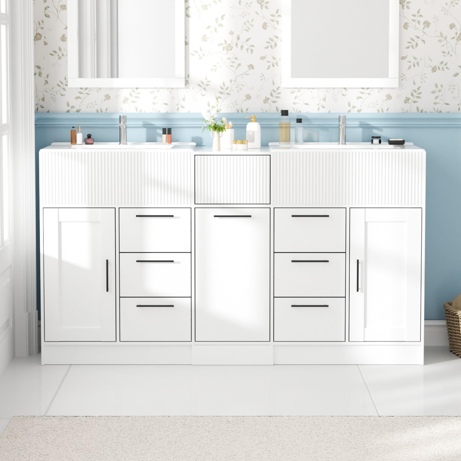 60 Inch Bathroom Vanity with Double Sink