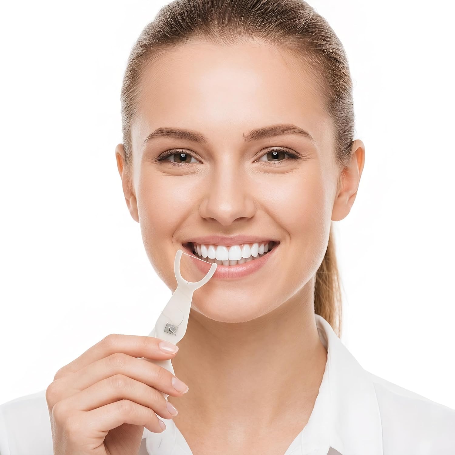 Reusable Dental Floss Holder for Adults: Portable Teeth Clean Flosser Handle Tool, Ergonomic Oral Care Rack for Waxed String and Tape, Deep Clean Comfort