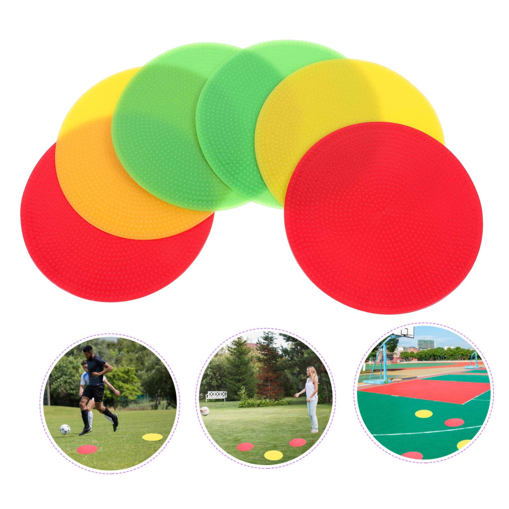 Toddmomy Soccer Training Equipment 6pcs Field Marking Lines Soccer Sign Discs Number Spots