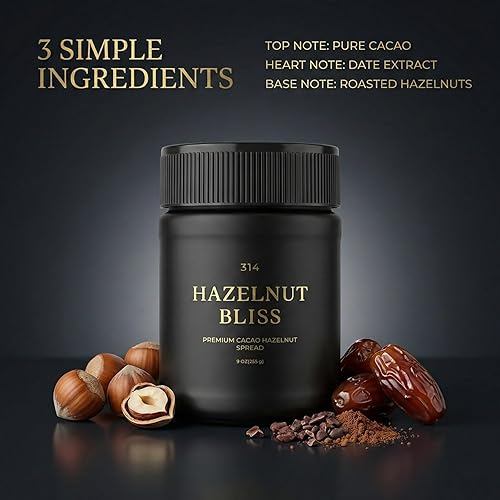 Miniatura 4 de 314 Hazelnut Bliss Premium Cacao Avellana para untar, 80% avellanas tostadas, endulzado con dátiles, 3 ingredientes, sin aceite de palma, textura