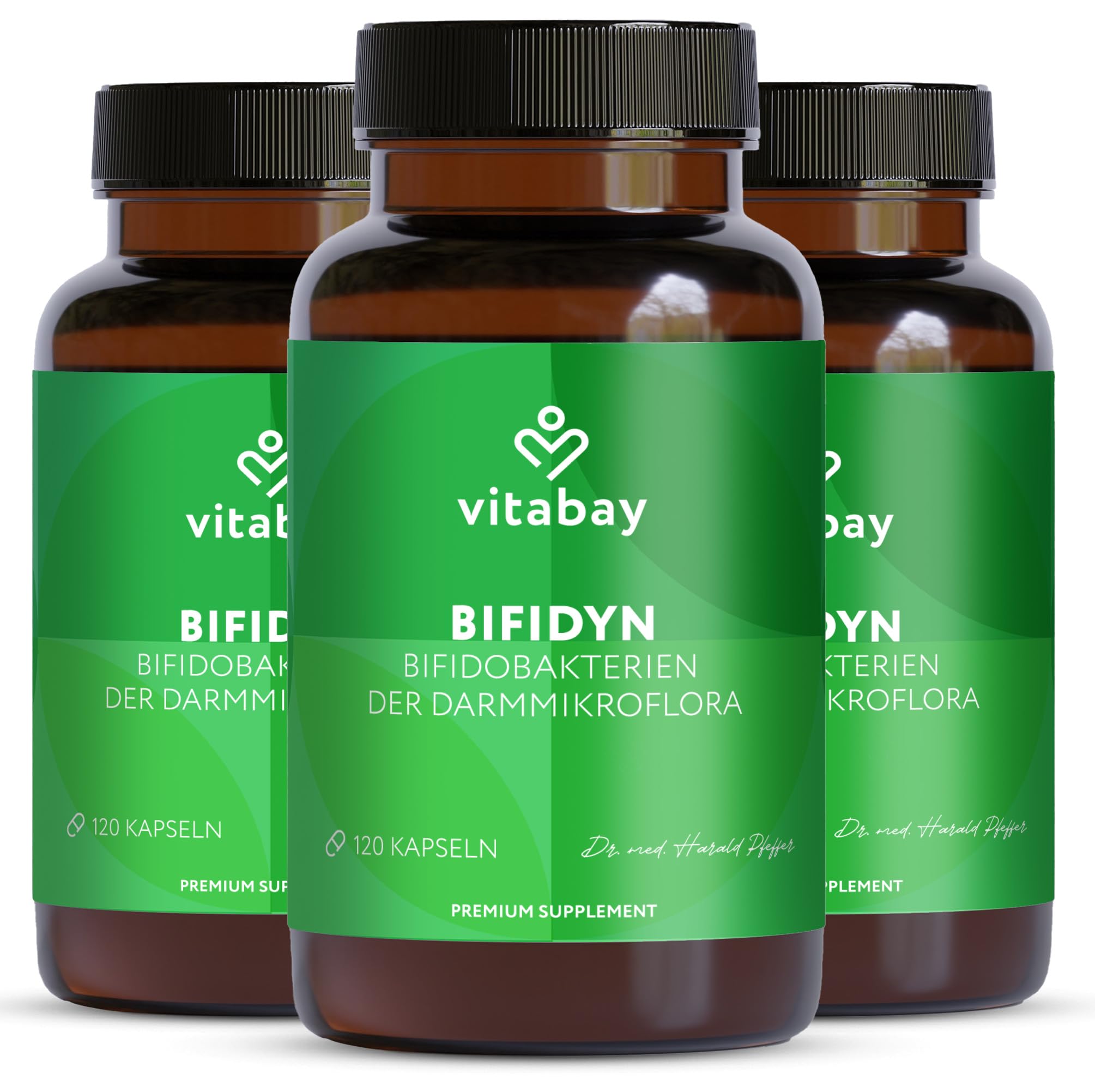 Vitabay Bifidyn – Bifidobakterien-Kulturen – 360 vegane Kapseln (3er Set)