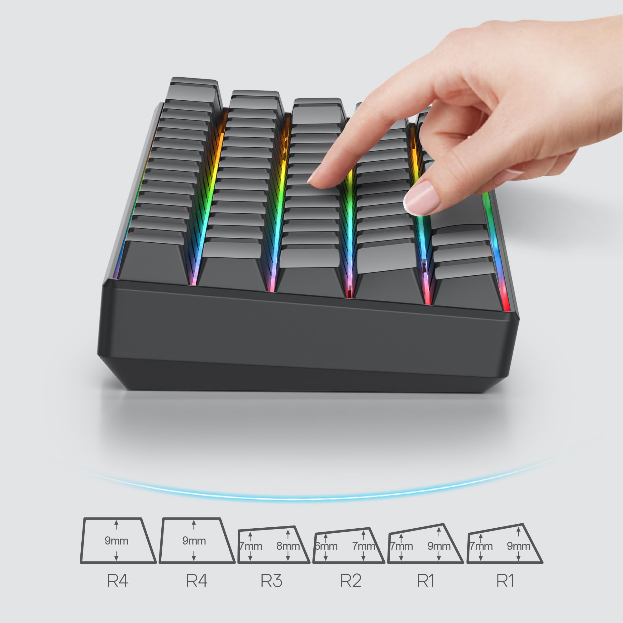 Amazon.co.jp: ブランク キーキャップ、厚い PBT グレー ブラック キー