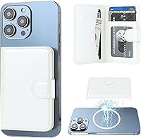 Vista 20 de Bocasal Cartera Magnética para MagSafe, Soporte Magnético para Tarjetas con Bloqueo RFID de Cuero, para iPhone 16/15/14/13/12 Pro/Max/Plus, Cartera