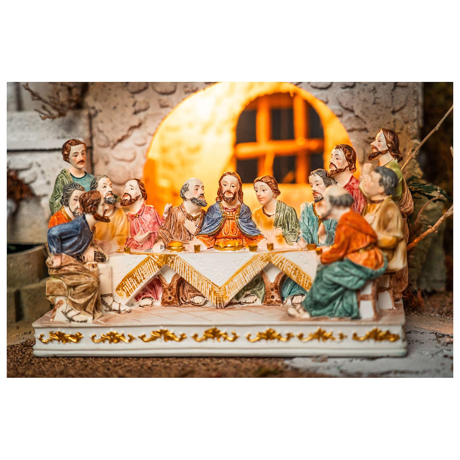 Holyart Statue in resina e PVC: Ultima Cena composizione resina 10x15x5 cm