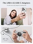 JSAUX Chargeur sans fil magnétique compatible avec MagSafe Chargeur/iPhone 16/16 Pro/16 Plus/16 Pro Max/iPhone 15 Pro Max Plus / iPhone 14 13 12 Series, Support de charge sans fil Mag, chargeur Mag (Noir)
