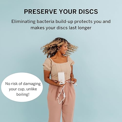 Miniatura 7 de Pixie - Esterilizador de copa menstrual + disco Pixie grande y pequeño, mata el 99.9% de los gérmenes con la solución de vapor limpiador de vasos