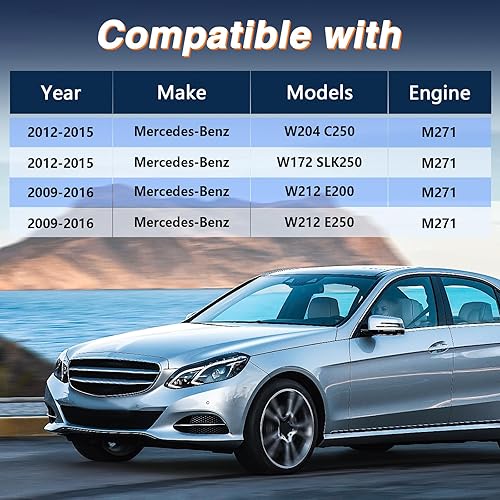 Miniatura 5 de FUSCH Manguera de admisión de aire Turbo Turbocompresor Manguera de reparación de tubería de admisión compatible con Mercedes-Benz C250 SLK250