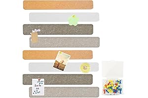 Ultimate Message Center: 8 Packs Felt Pin Board Strips with Push Pins for Effortless Organization