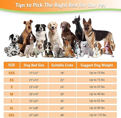 Miniatura 6 de KISYYO - Camas para perros pequeños, para jaulas, lavables, 24 x 18 x 3 pulgadas, color gris