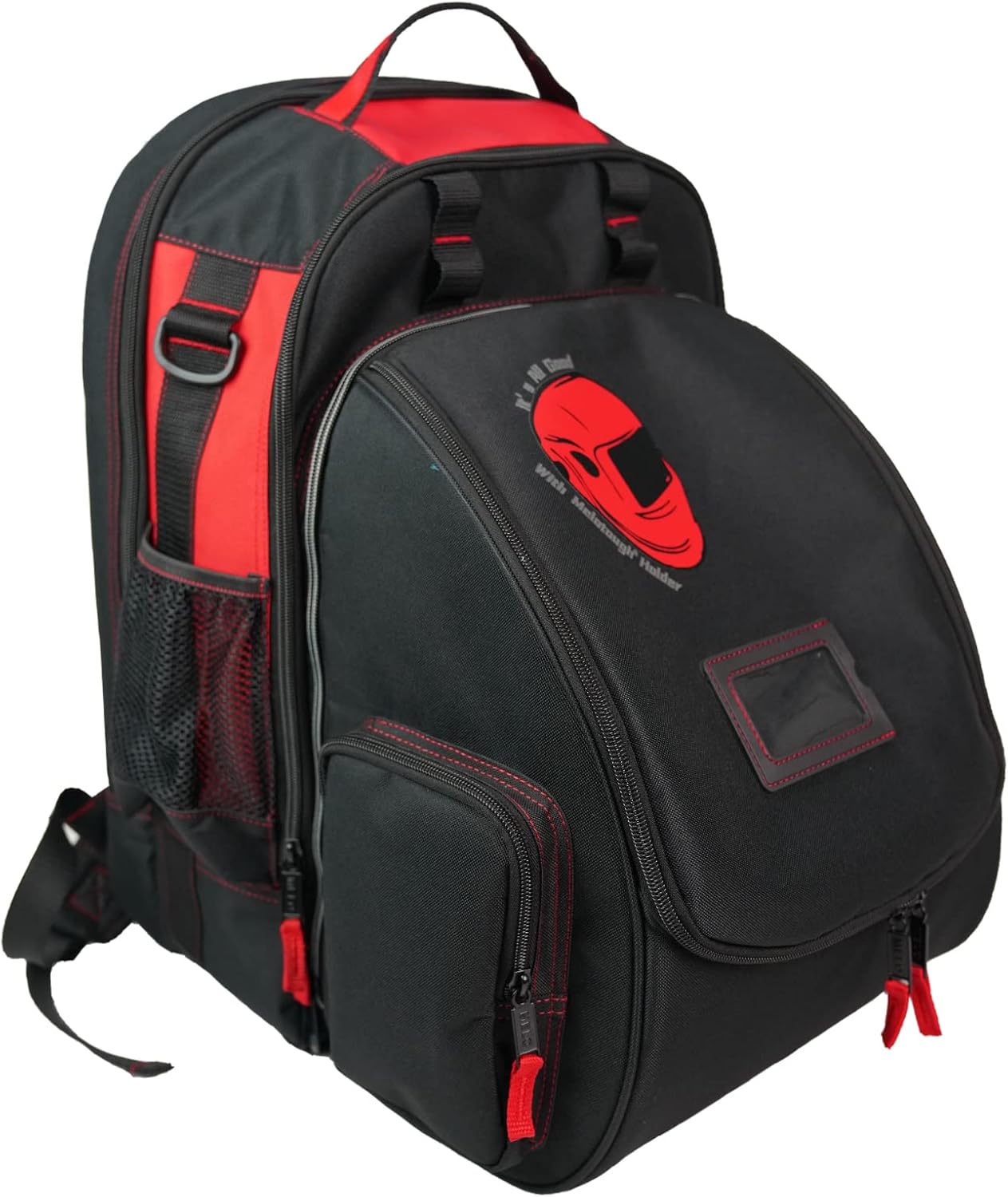 MELOTOUGH Welding Tool backpack Extreme Gear Pack with Large Capacity Helmet Holder Luggage Storage Bag(Red - Image 7