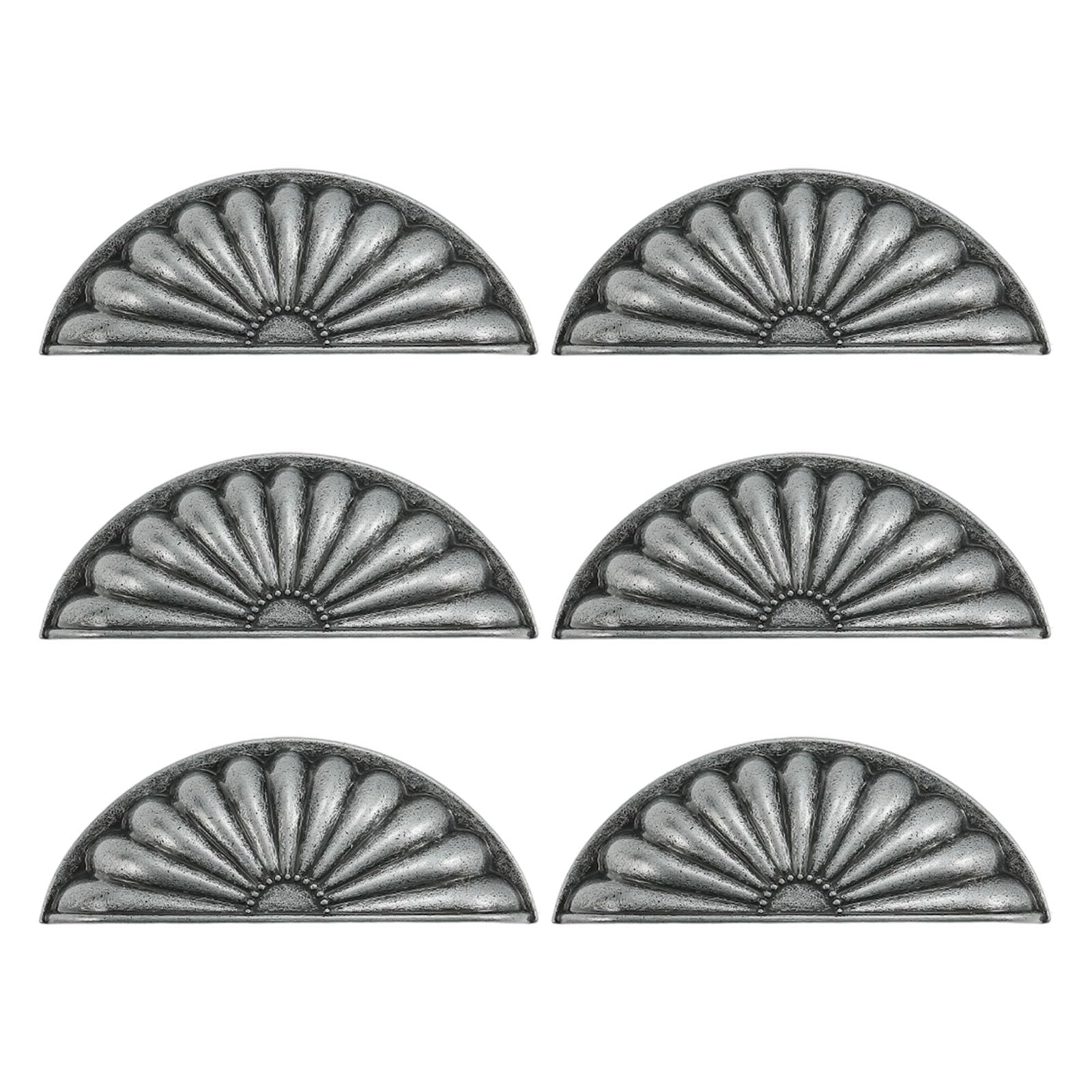 Msioytog 6Pcs Drawer Pulls Zincs Alloy Dressers Knob Cupboard Handle Modern Furniture Handle Shell Shape Bedside Cabinet Pull Pulls
