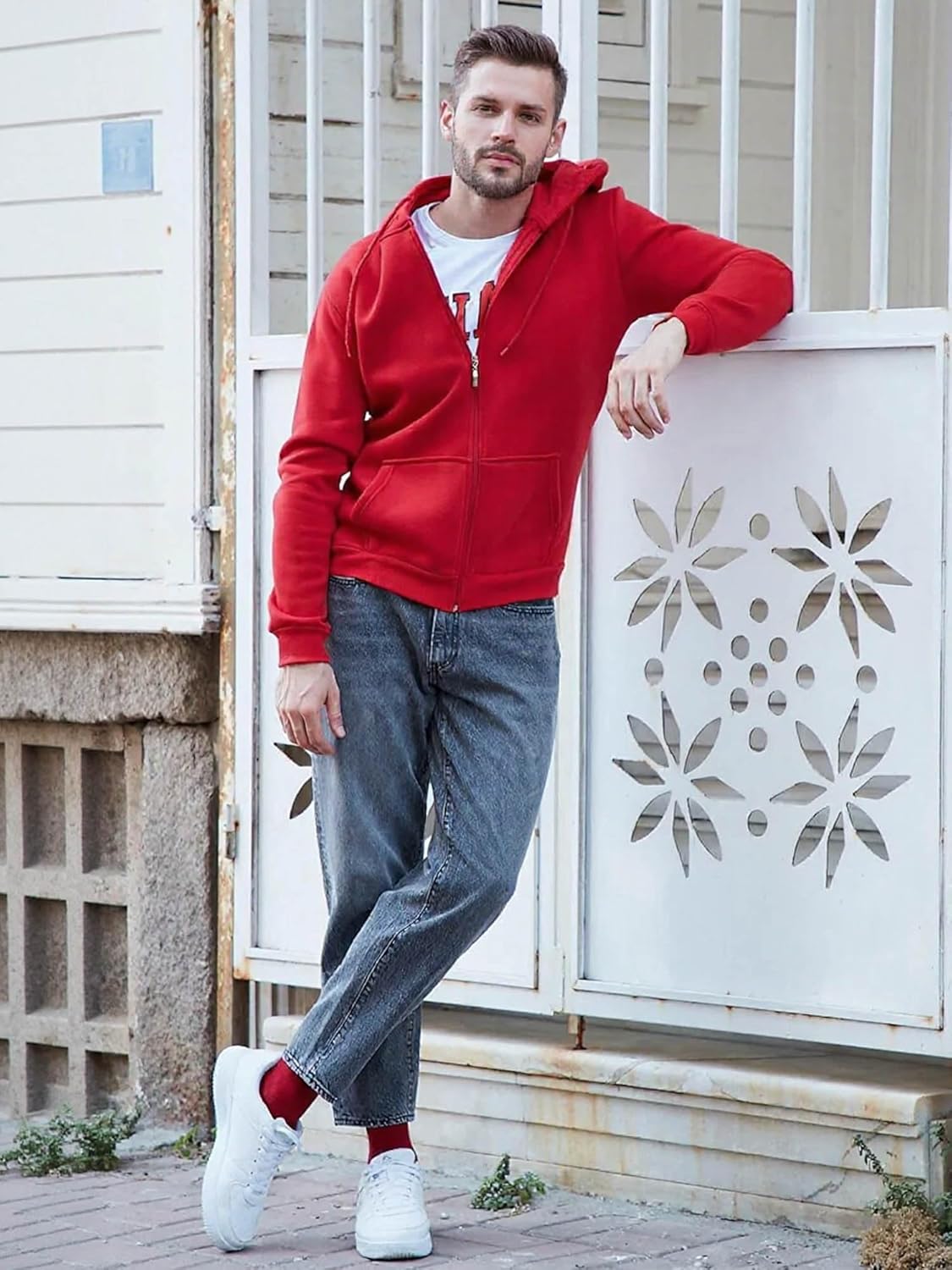 Men's Full Zip Hoodie Fleece Long Sleeve Hooded Sweatshirt Pullover Men Lightweight Athletic Hoodies - Image 4