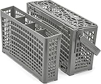 Vista 2 de Cesta universal de repuesto para lavavajillas, cesta 2 en 1 para utensilios/cubiertos, compatible con Bosch, Maytag, Kenmore, Whirlpool, KitchenAid