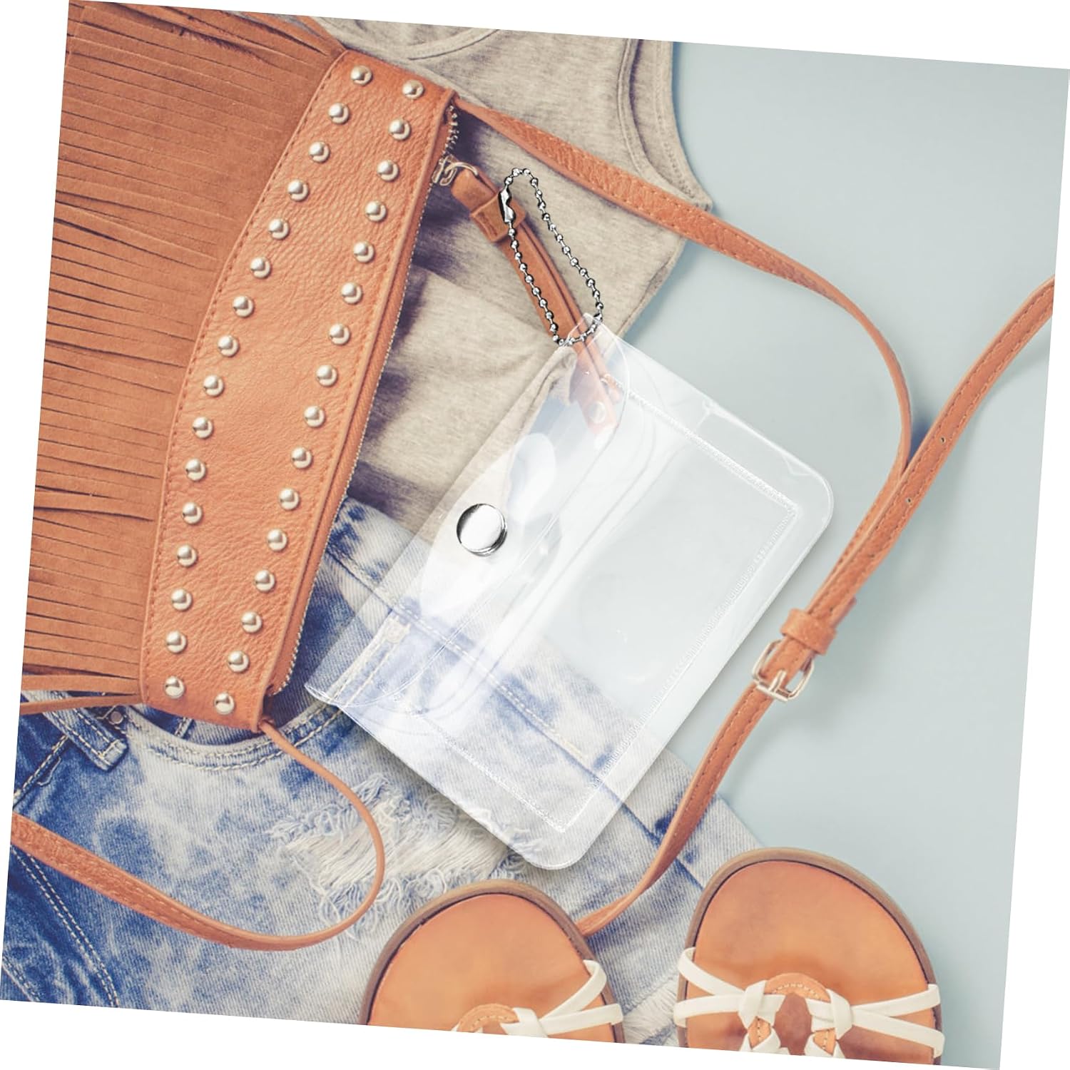 2Pcs PVC Coin Purse and Mini Notebook Cover Portable Card Storage Bag for Documents for Travel and Everyday Use