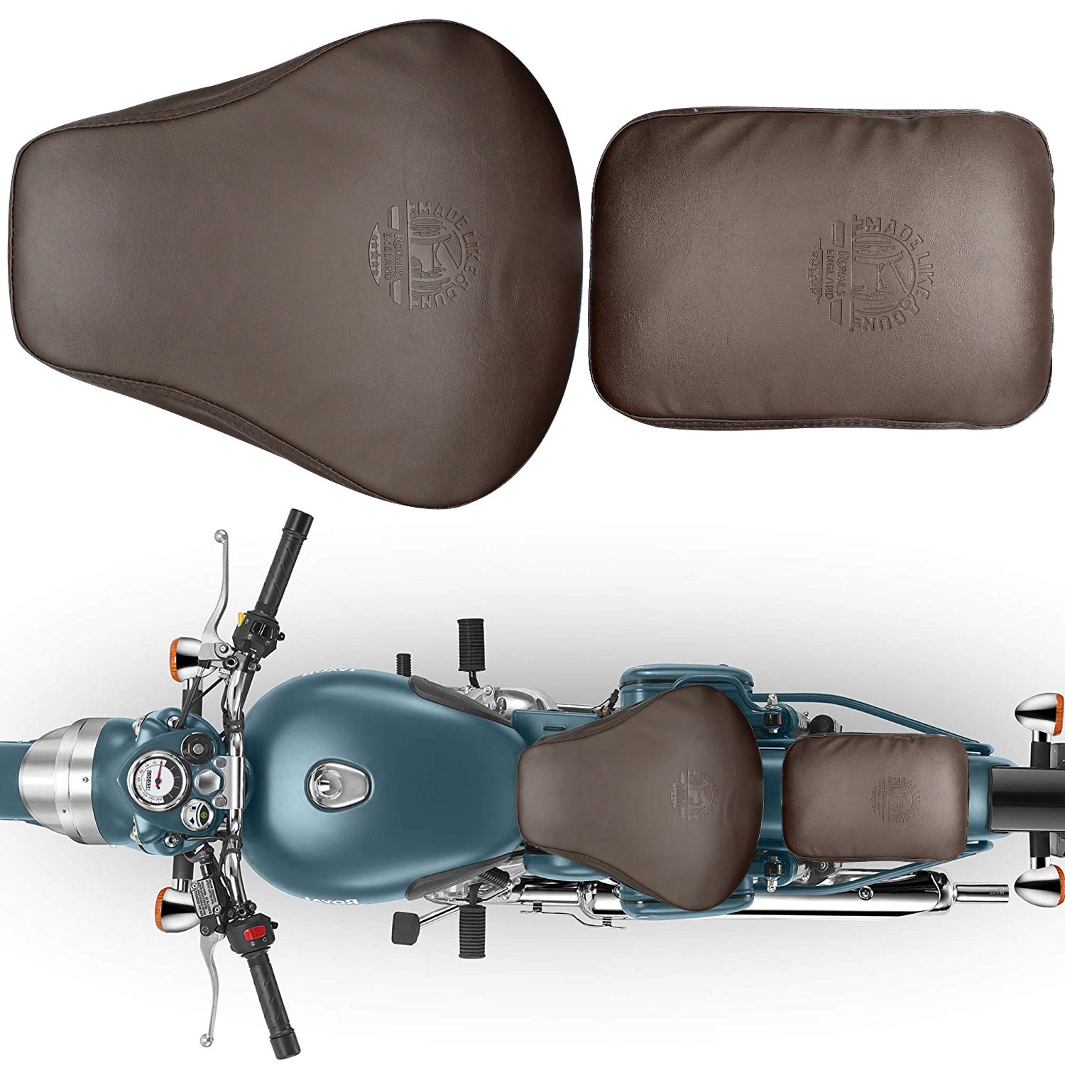 Allextreme EXPSC03P PU Leather Split Motorcycle Seat Cover Anti Slip Design SuperSoft Advanced