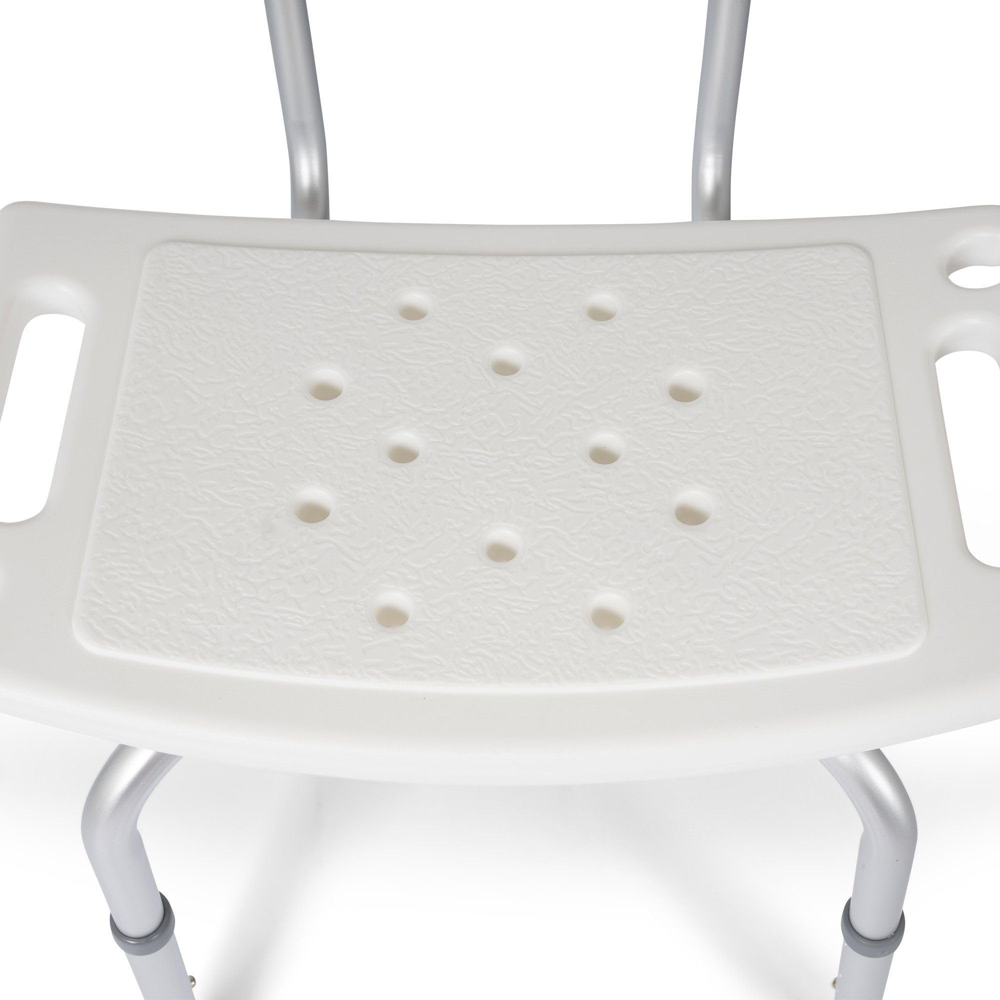 Sgabello da doccia, regolabile in altezza, antiscivolo, 39 – 52 cm (Con schienale)