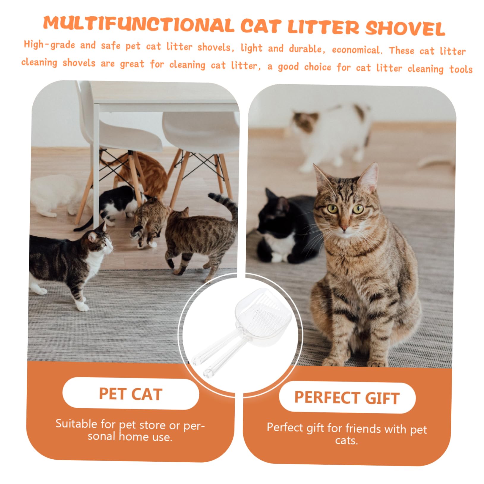 Katzenstreu-Schaufel, 2 stücke Katzenstreu Schaufeln Reinigung Streu Schaufel Filter Leicht zu Greifen und Energie Sparen
