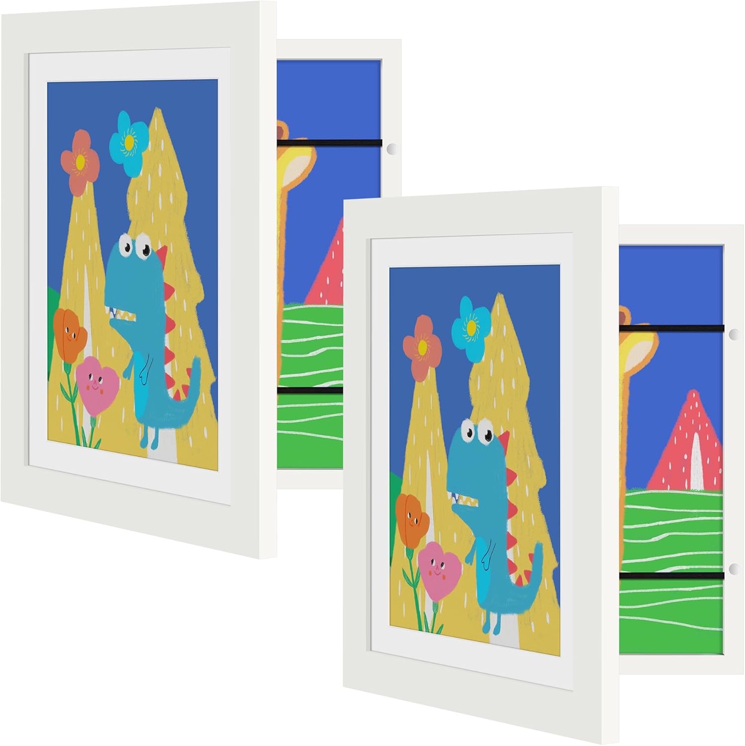 Amazon.com: upsimples 2 Pack Kids Art Frames 10x12.5, Front Opening 8.5 ...