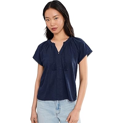 Tommy Bahama Pom Pom Trim Top coastline