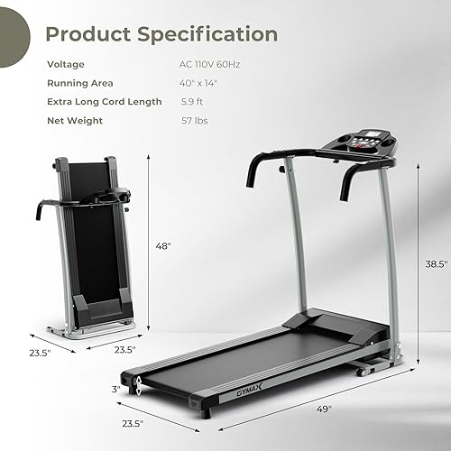 Miniatura 7 de GYMAX Cinta de correr plegable, caminadora plegable independiente de fácil montaje con 12 programas preestablecidos, monitor LCD, ruedas integradas