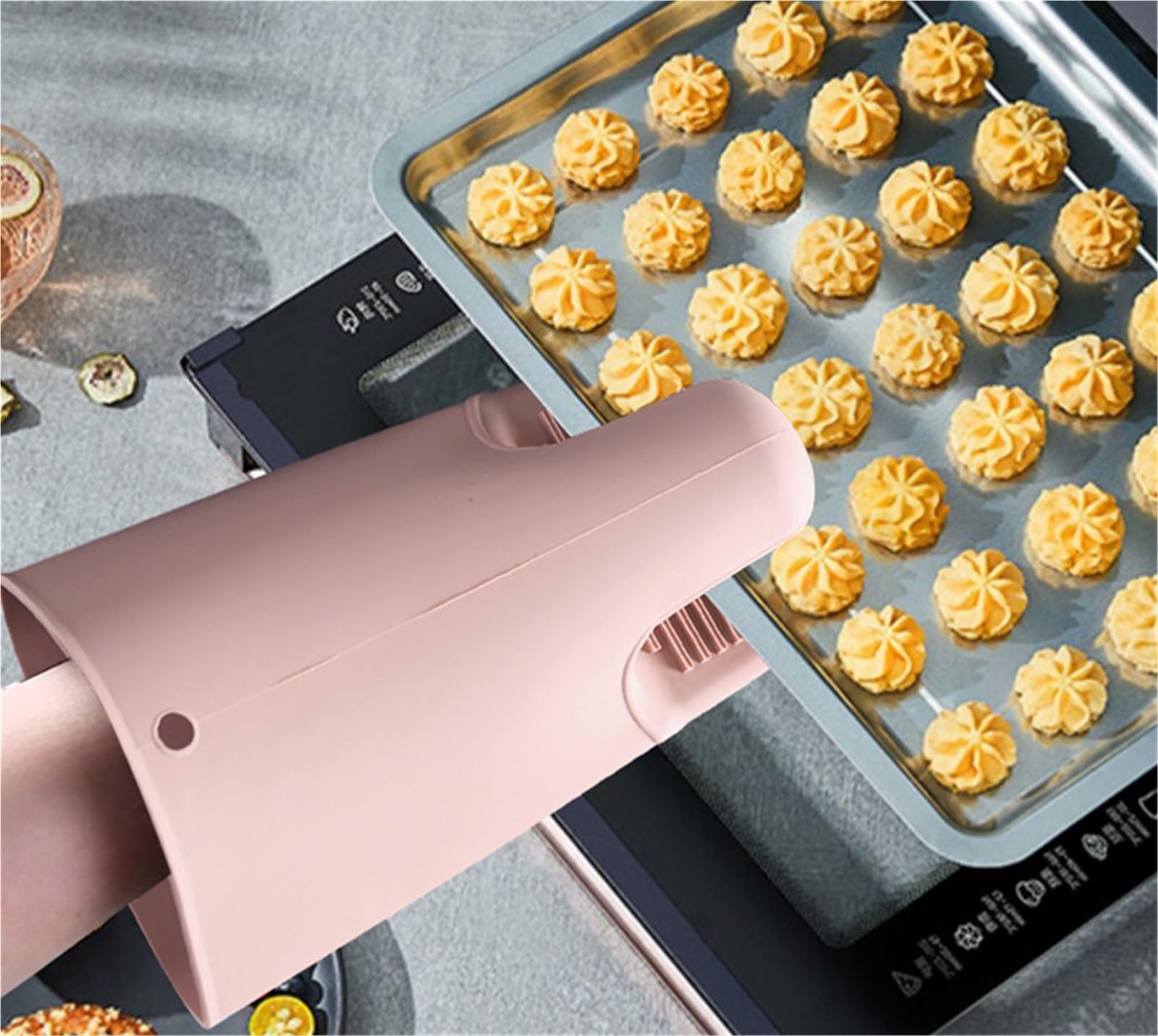 Rękawice Kuchenne, 1 Para Rękawic Silikonowych Do Piekarnika Rękawice Termoizolacyjne Kuchenne Kuchenek Mikrofalowych Pieczenia(Pink)