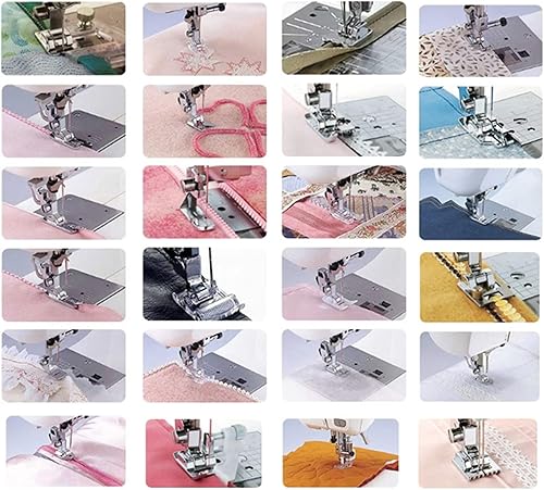 Miniatura 9 de Juego de 62 piezas para máquina de coser, kit de accesorios para máquina de coser para Babylock, cantante, Elna, máquinas de coser