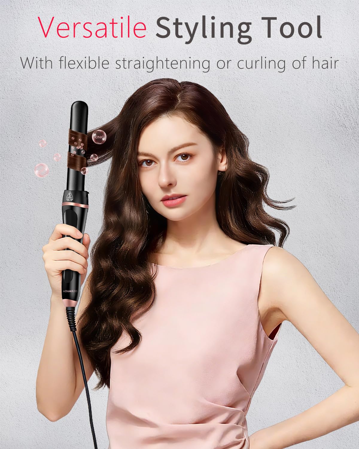 Rizador de Pelo 5 en 1,Rizador de Cabello con Onda, Rizador de Calentamiento Instantáneo con Barriles Intercambiables de Cerámica (0.35"-1.25"), Voltaje Dual, Regalos de Cumpleaños para Mujeres