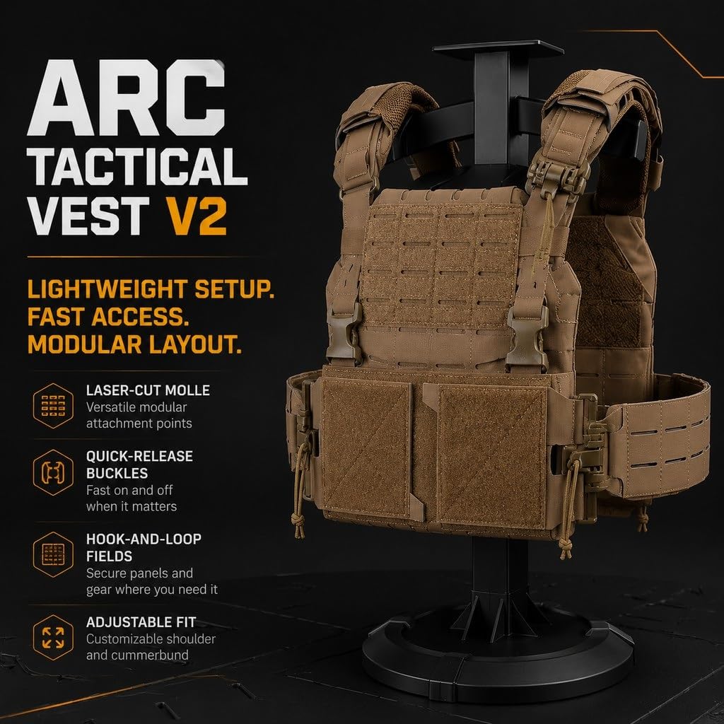 Kamizelka Taktyczna ARC V2 Lekki Nośnik Płyty Z Mechanizmem Szybkiego Uwalniania Modułowy Molle Outdoor Armor Carrier Do Szkolenia Służbowego